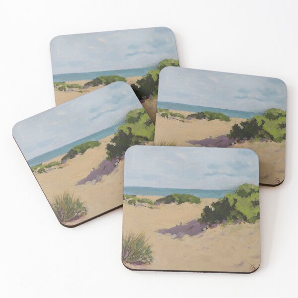 Artikelvorschau, East Lothian Beach von der Edinburgher Künstlerin Tess Dunlop https://edinburghartist.gallery entworfen und verkauft von Tracey Pacitti.