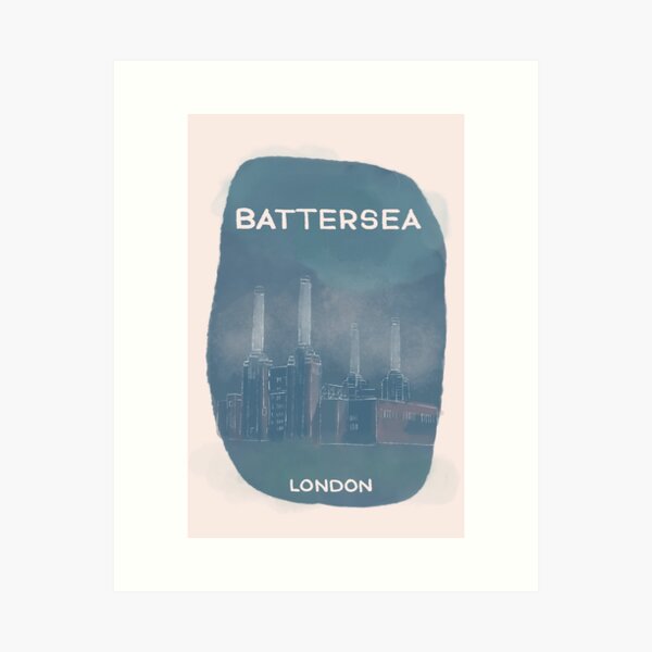 Item preview, Battersea Power Station in the fog - Watercolour designed and sold by 4personnen.
