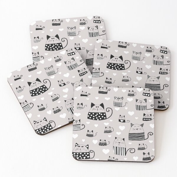 Item preview, Crazy cats illustration pattern design designed and sold by PurrfectCorner.