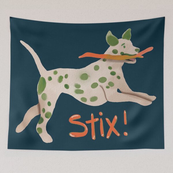 Item preview, Cute Dalmatian Dog Watercolor - Green, Tan, and Orange designed and sold by TheRainbowRoom.