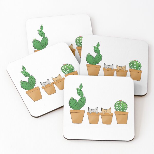 Item preview, Cute cats cactus designed and sold by Achmarry.
