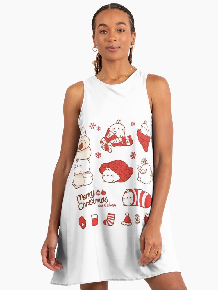 Christmas Molang" A-Line Dress for Sale by Daisymoon05 | Redbubble