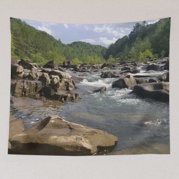 Item preview, Spring River with Green Trees in Backgrounds designed and sold by Wisps & Whiskers Designs.