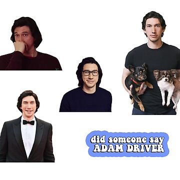 Imagen de la obra Paquete de pegatinas de Adam Driver: póster, ropa, camisetas, fan art, películas, esposa, manos, camiseta, máscara, funda para teléfono, suéter, cumpleaños, Navidad, 2021, amor, sonrisa feliz, gato, edad, esposa, una historia de matrimonio, amor de qualityprinting