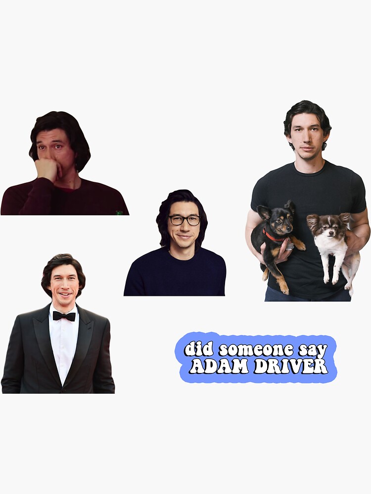 Imagen 3 de 3, Pegatina con la obra Paquete de pegatinas de Adam Driver: póster, ropa, camisetas, fan art, películas, esposa, manos, camiseta, máscara, funda para teléfono, suéter, cumpleaños, Navidad, 2021, amor, sonrisa feliz, gato, edad, esposa, una historia de matrimonio, amor, diseñada y vendida por qualityprinting.