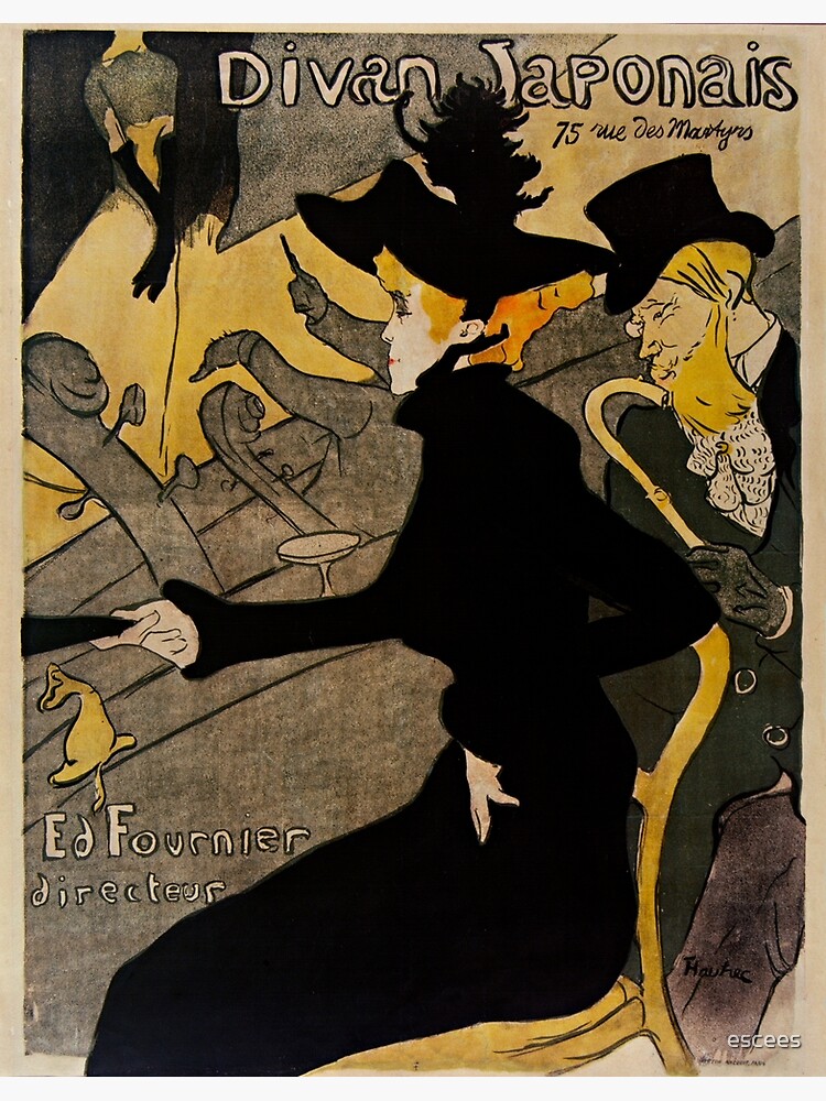 TOULOUSE-LAUTREC 1893 - Divan Japonais cafe-chantant Montmartre