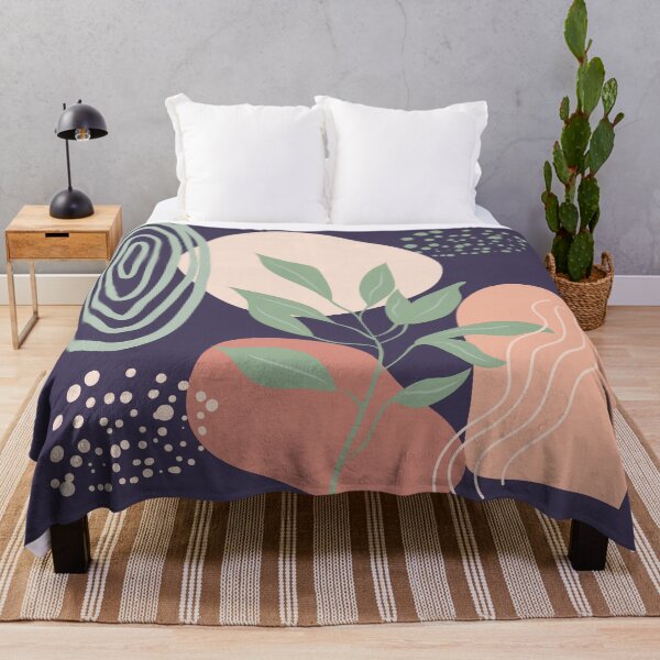 Item preview, Abstract shapes dots lines and leaves digital design illustration 55 designed and sold by MyBlackDreams.