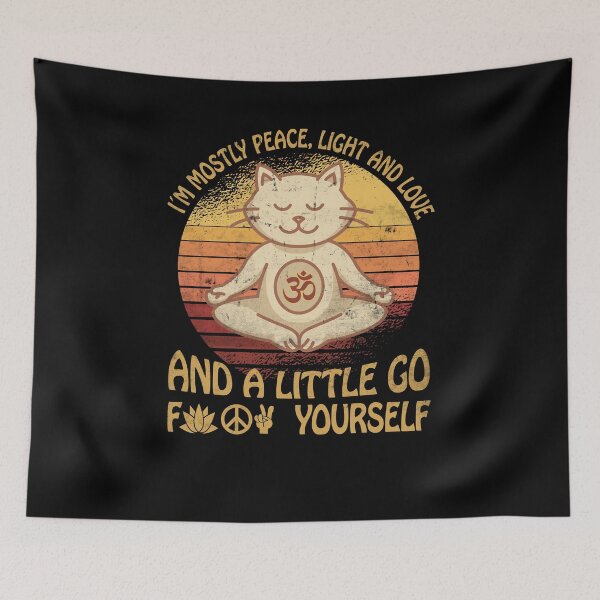 Item preview, Cat Yoga Meditation Meditate Gift Love Light Peace designed and sold by Renergie.