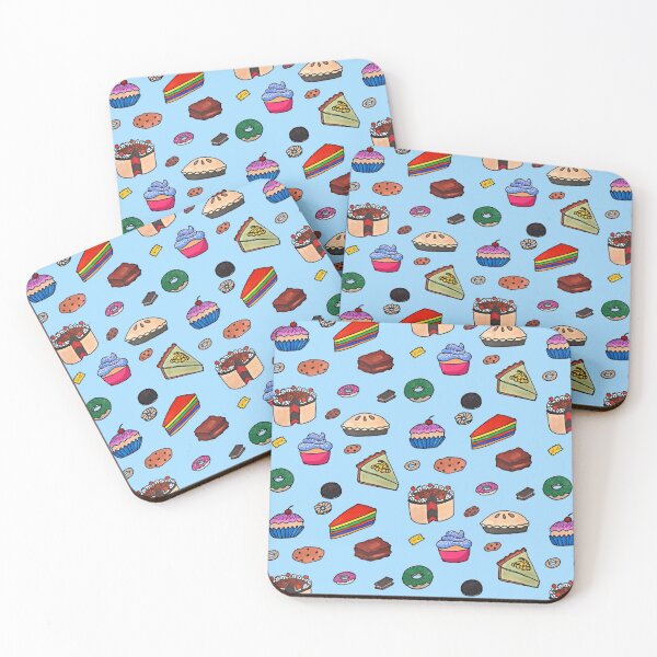 Item preview, Cakes on a blue background designed and sold by RedGibson.