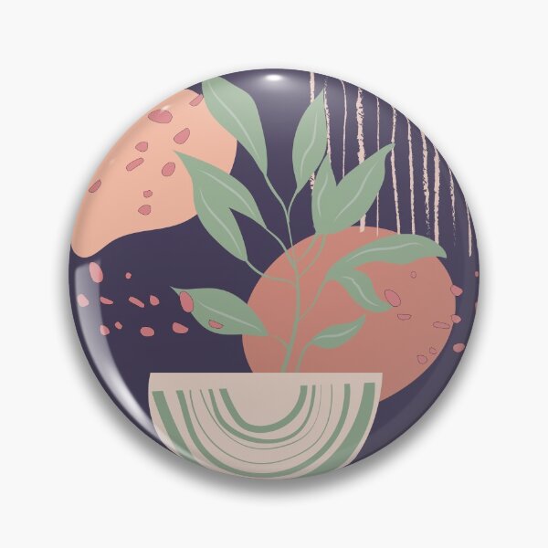 Item preview, Abstract shapes lines and plant leaves digital design illustration 56 designed and sold by MyBlackDreams.