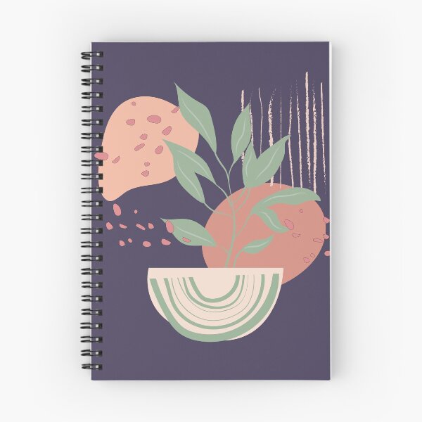 Item preview, Abstract shapes lines and plant leaves digital design illustration 56 designed and sold by MyBlackDreams.