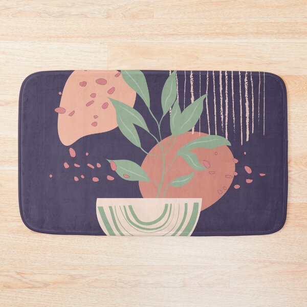 Item preview, Abstract shapes lines and plant leaves digital design illustration 56 designed and sold by MyBlackDreams.