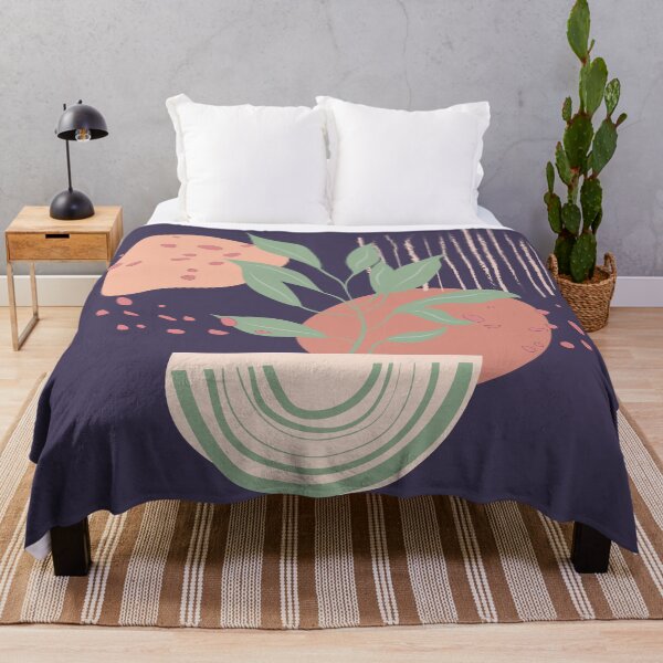 Item preview, Abstract shapes lines and plant leaves digital design illustration 56 designed and sold by MyBlackDreams.