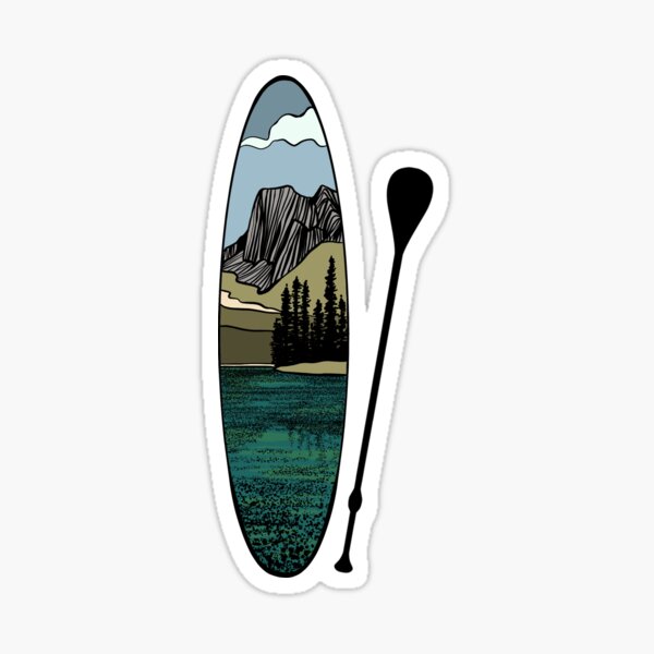 Stand up paddle board - mountain lake vertical  Sticker