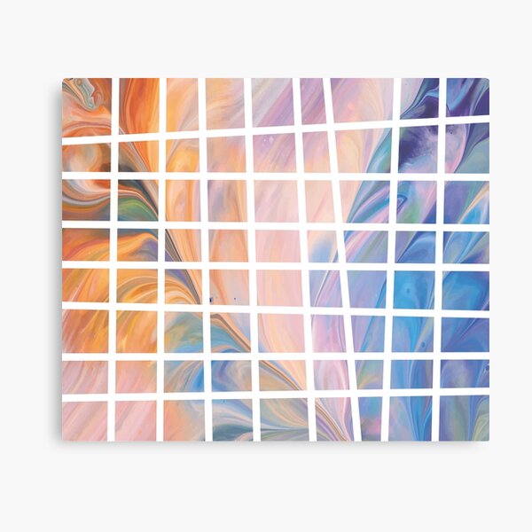 fluid art squares Metal Print