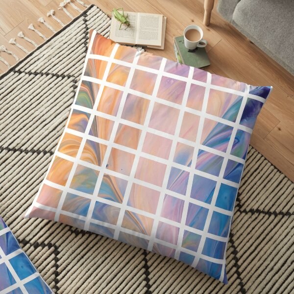 fluid art squares Floor Pillow