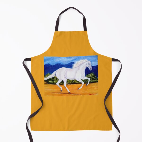 Item preview, Equine acrylic painting adalusian horse galloping designed and sold by horseaddicted.