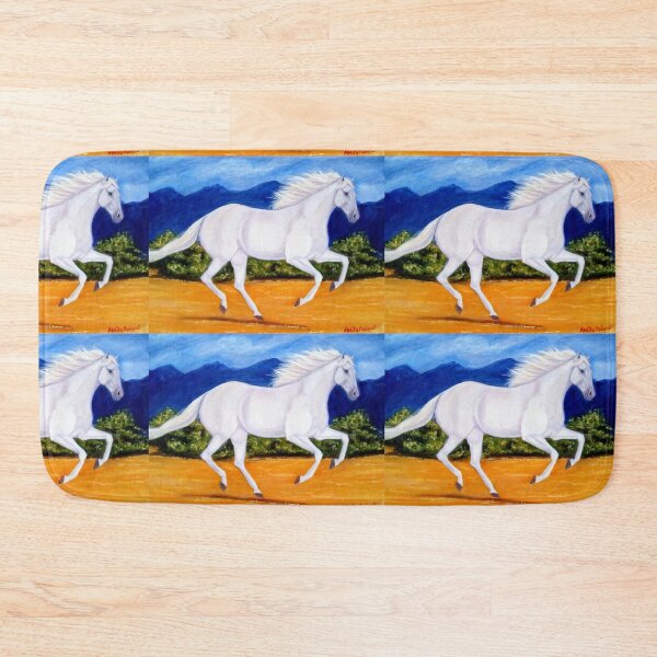 Item preview, Equine acrylic painting adalusian horse galloping designed and sold by horseaddicted.