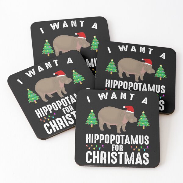 Item preview, I WANT A HIPPOPOTAMUS FOR CHRISTMAS SANTA CLAUS WEARING A HAT FUNNY MATCHING FAMILY PAJAMAS T-SHIRT designed and sold by bigerdan.