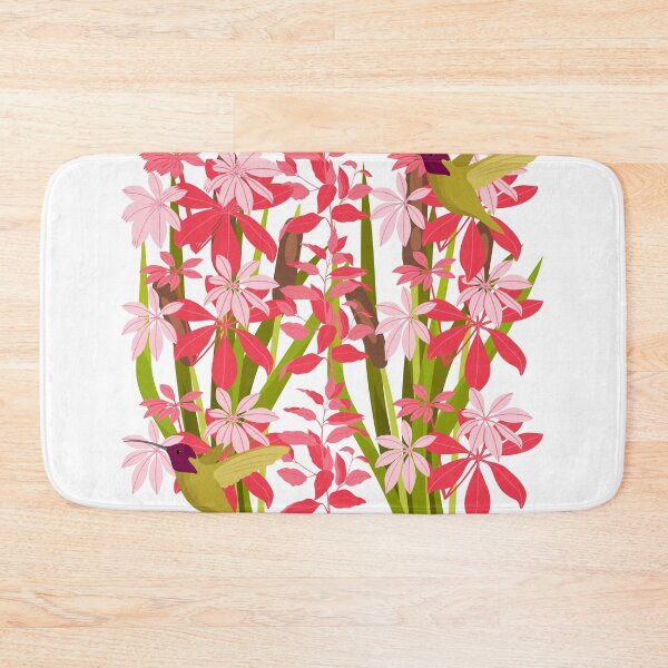 Item preview, Floral design flowers with hummingbirds designed and sold by fairy-taler.