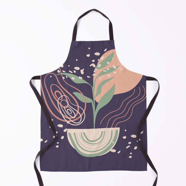 Item preview, Abstract shapes lines dots and plant leaves digital design illustration 57 designed and sold by MyBlackDreams.