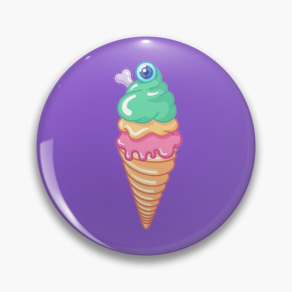 Item preview, Cono de helado con globo ocular y hueso designed and sold by SugarNBones.
