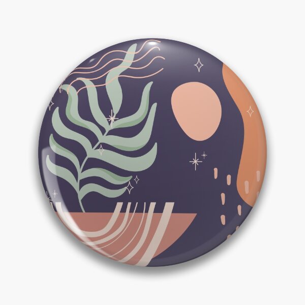Item preview, Abstract shapes lines stars and tropical plant leaves digital design illustration 59 designed and sold by MyBlackDreams.