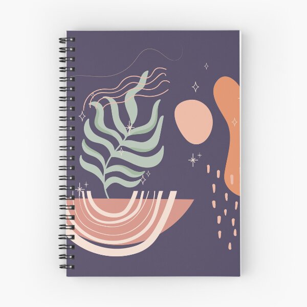 Item preview, Abstract shapes lines stars and tropical plant leaves digital design illustration 59 designed and sold by MyBlackDreams.