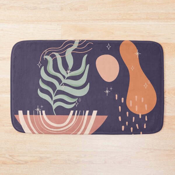 Item preview, Abstract shapes lines stars and tropical plant leaves digital design illustration 59 designed and sold by MyBlackDreams.