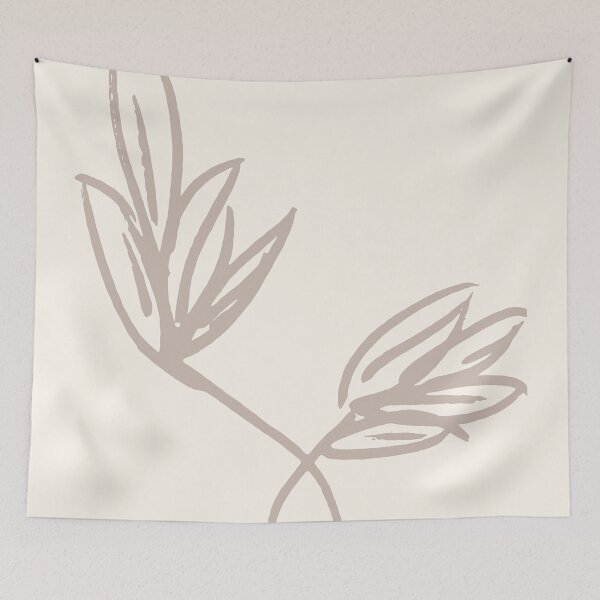 Item preview, Brown Sketched Flower designed and sold by Laura Elizabeth Design.