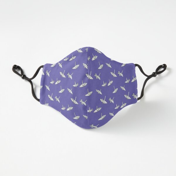 blue crane pattern Fitted 3-Layer