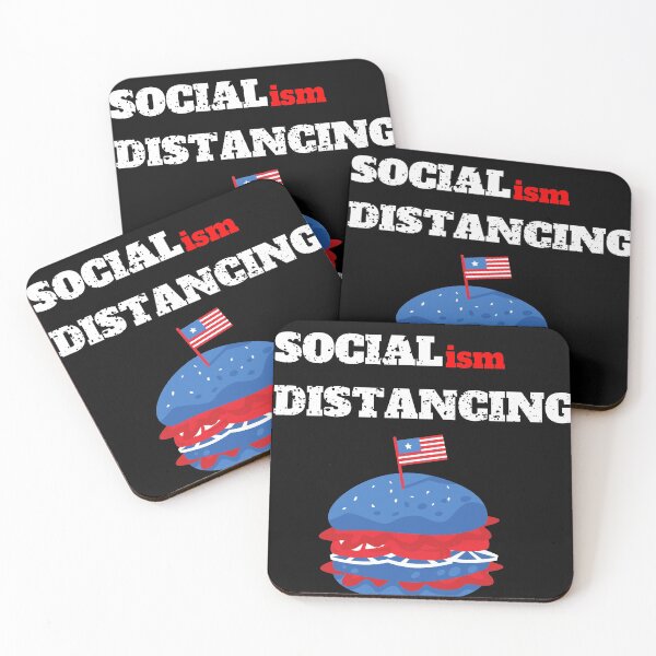 Item preview, SOCIALISM DISTANCING , Anti Socialism , Funny Social Distancing designed and sold by BECOOOL.