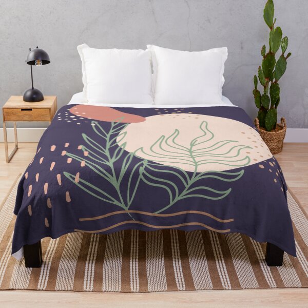 Item preview, Abstract shapes dots lines and tropical plants leaves digital design illustration 60 designed and sold by MyBlackDreams.