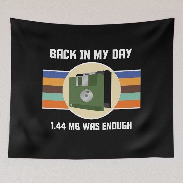 Item preview, Back in my Day 1. 44  was Enough Floppy Disc Gift for Coder  designed and sold by Rzelemenz.