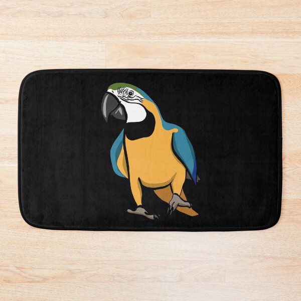 Item preview, Blue and Gold Macaw on Black Background designed and sold by Zurickdesigns.