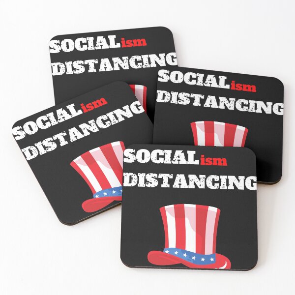 Item preview, SOCIALISM DISTANCING , Anti Socialism , Funny Social Distancing designed and sold by BECOOOL.