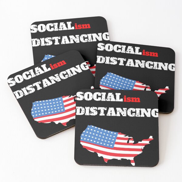 Item preview, SOCIALISM DISTANCING , Anti Socialism , Funny Social Distancing designed and sold by BECOOOL.