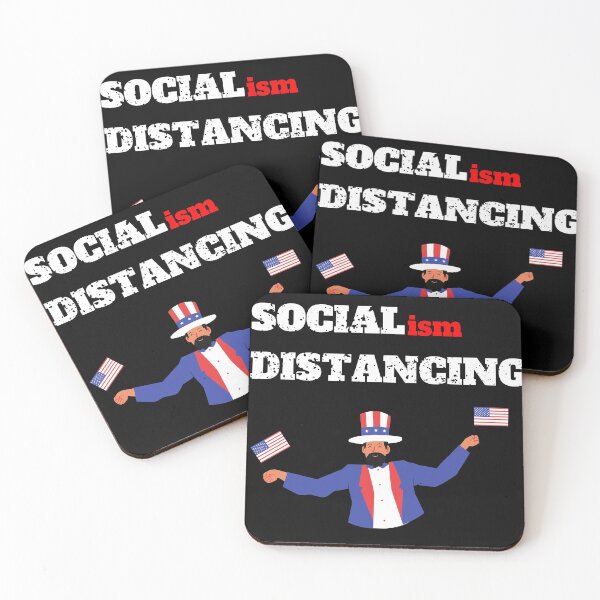 Item preview, SOCIALISM DISTANCING , Anti Socialism , Funny Social Distancing designed and sold by BECOOOL.