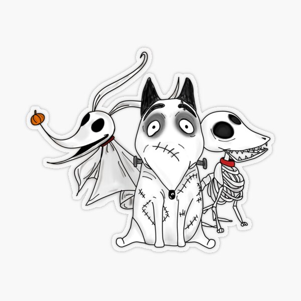 ZERO SCRAPS and SPARKY dog Tim Burton Movies