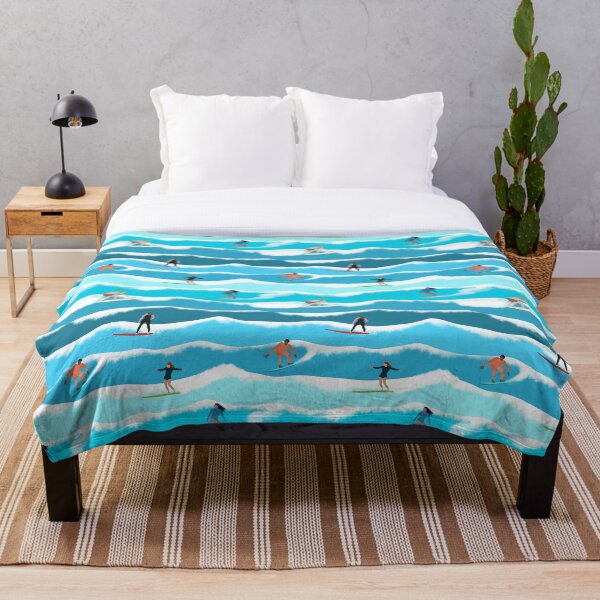 South West Surfers Throw Blanket