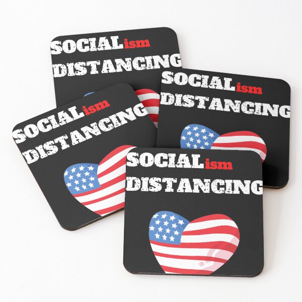Item preview, SOCIALISM DISTANCING , Anti Socialism , Funny Social Distancing designed and sold by BECOOOL.