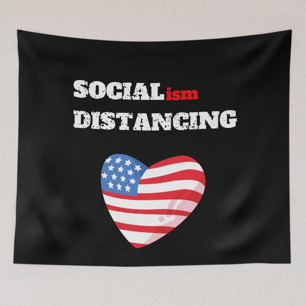 Item preview, SOCIALISM DISTANCING , Anti Socialism , Funny Social Distancing designed and sold by BECOOOL.
