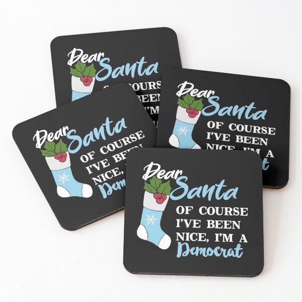Item preview, Dear Santa I've Been Nice I'm A Democrat Funny Christmas designed and sold by RainbowPandas.