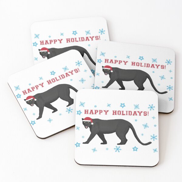 Item preview, Happy Holidays Black Panther designed and sold by cmd-art.