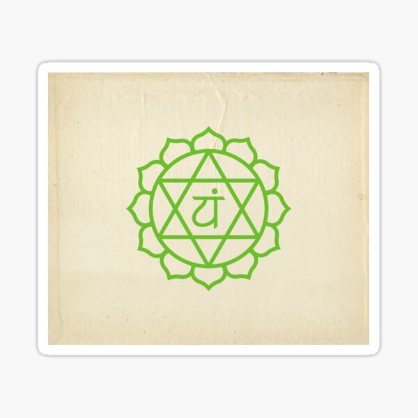 Anahata El Cuatro Chakra del Corazón symbol drawing Sticker for