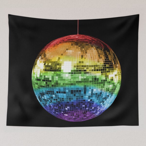 Item preview, Rainbow 1970s Disco Ball designed and sold by Deborah Camp.