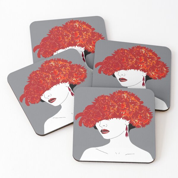 Item preview, Woman, portrait, red hat designed and sold by voicivoila.