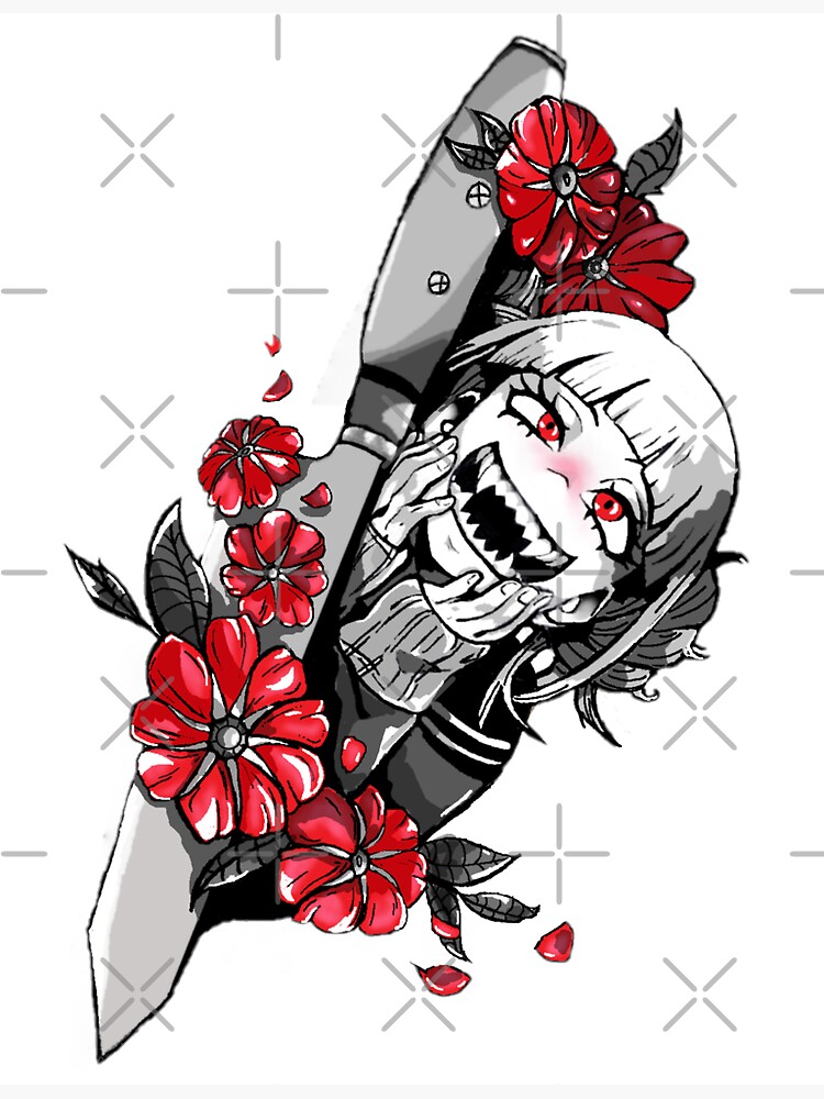 Toga My Hero Academia Knife Print Sticker By Fantasiadoodles Redbubble 