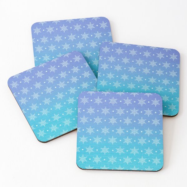Item preview, Snowflakes With Blue And Turquoise Textured Gradient Background designed and sold by Rosinda.