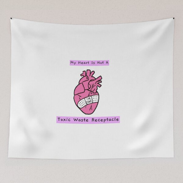 Item preview, My Heart Is Not A Toxic Waste Receptacle pink designed and sold by CharcoalBonsai.